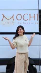 mobiele trimsalon, mobile grooming, cat grooming van, mochi grooming