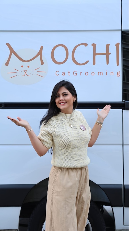 mobiele trimsalon, mobile grooming, cat grooming van, mochi grooming